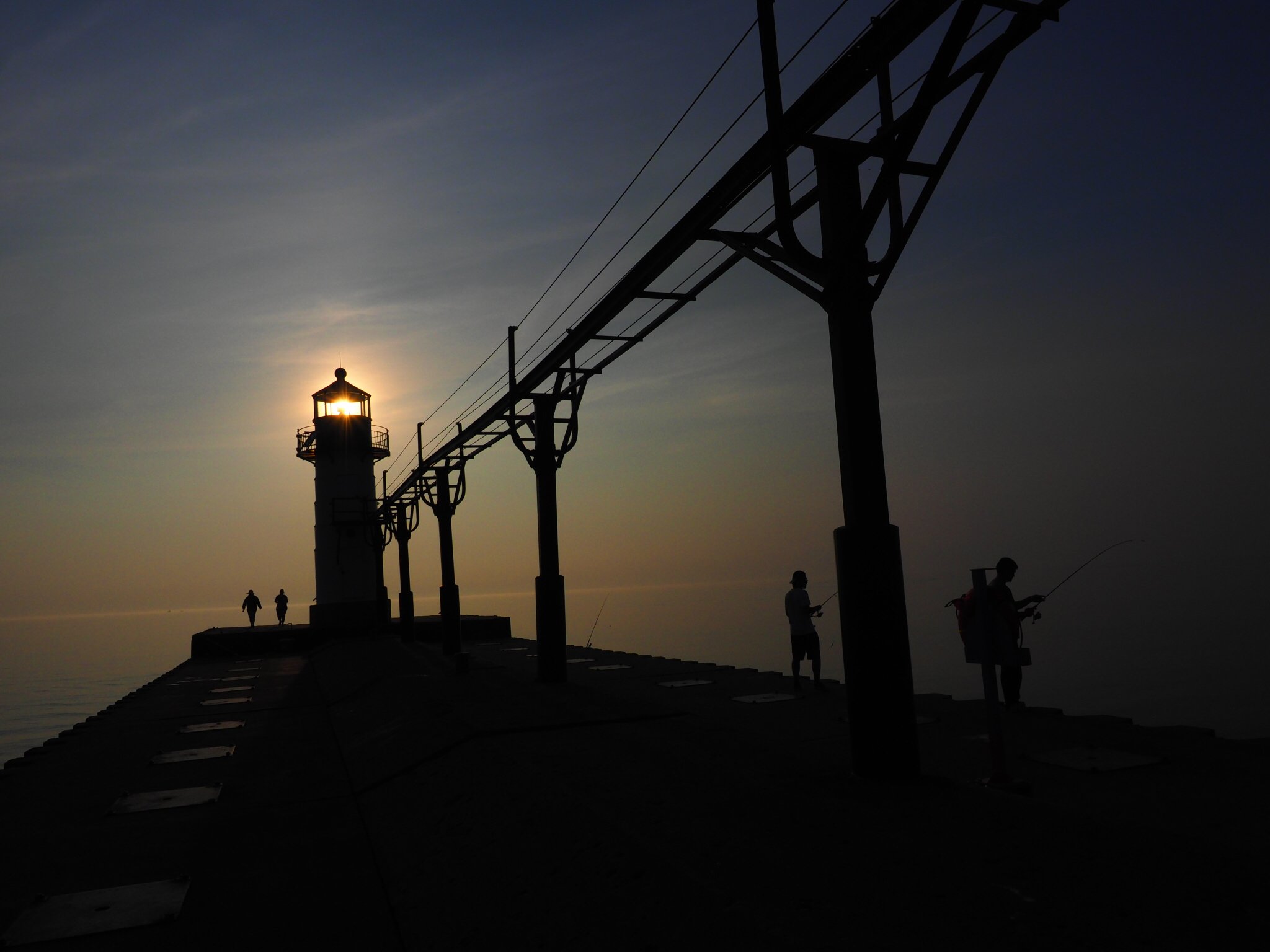 Saint Joseph, Michigan lighthouse on Lake Michigan near SWMI Hotels